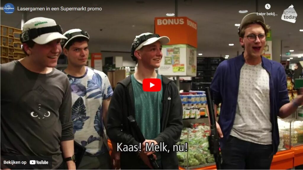 Lasergamen in de supermarkt