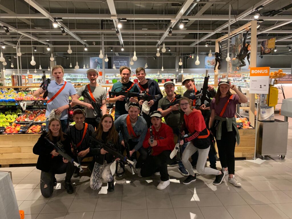 Lasergamen in de supermarkt